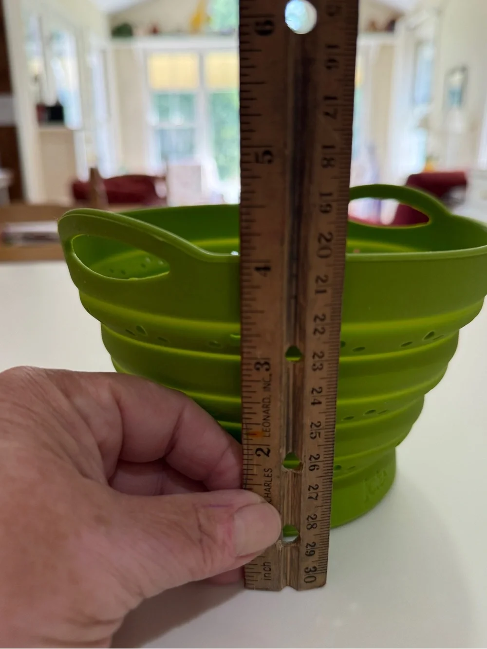 Joie Lime Green Silicone Collapsible Strainer